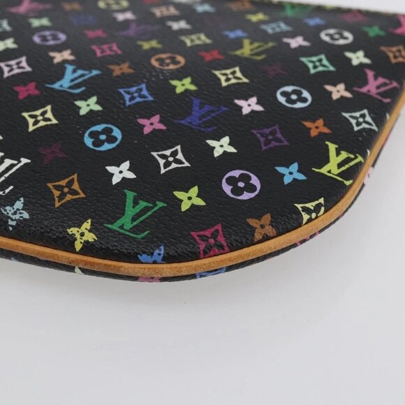 LOUIS VUITTON Monogram Multicolor Pochette GM Pouch Black M60027 LV Auth 144890V - Picture 4 of 16